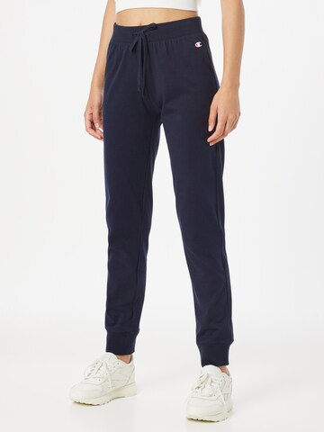 Effilé Pantalon Champion Authentic Athletic Apparel en bleu : devant