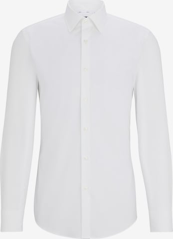 Coupe slim Chemise business 'Hank' BOSS en blanc : devant