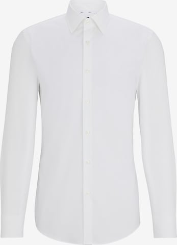 BOSS Black Slim fit Button Up Shirt 'Hank' in White: front