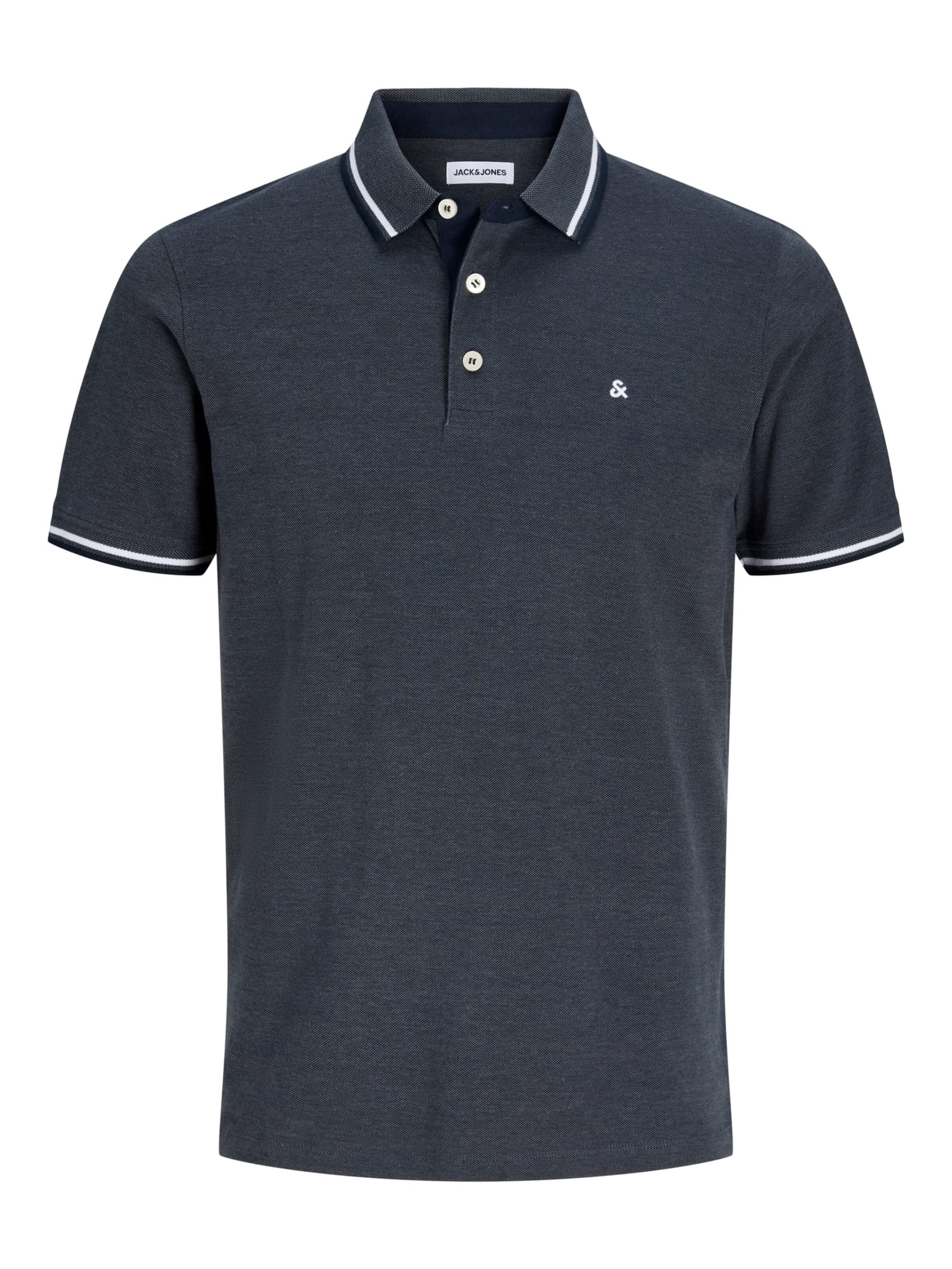 JACK & JONES Shirt 'Epaulos' in Grijs: voorkant