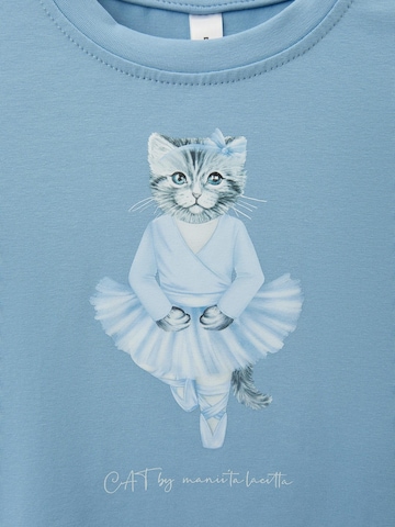 Cat e Lolette Shirt 'Ballerina Cat' in Blue