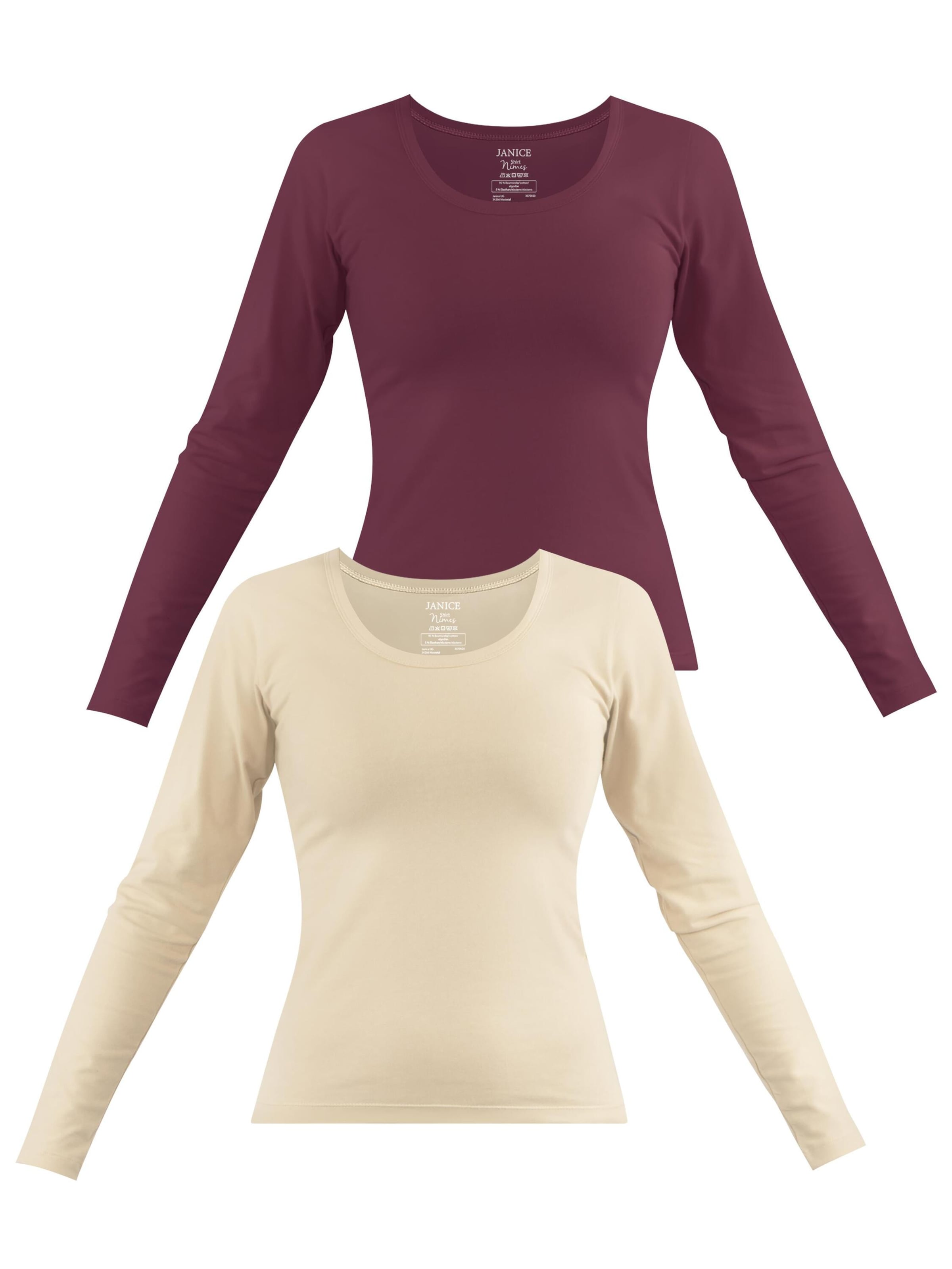 Janice - Camiseta ' Nimes ' en beige: frente