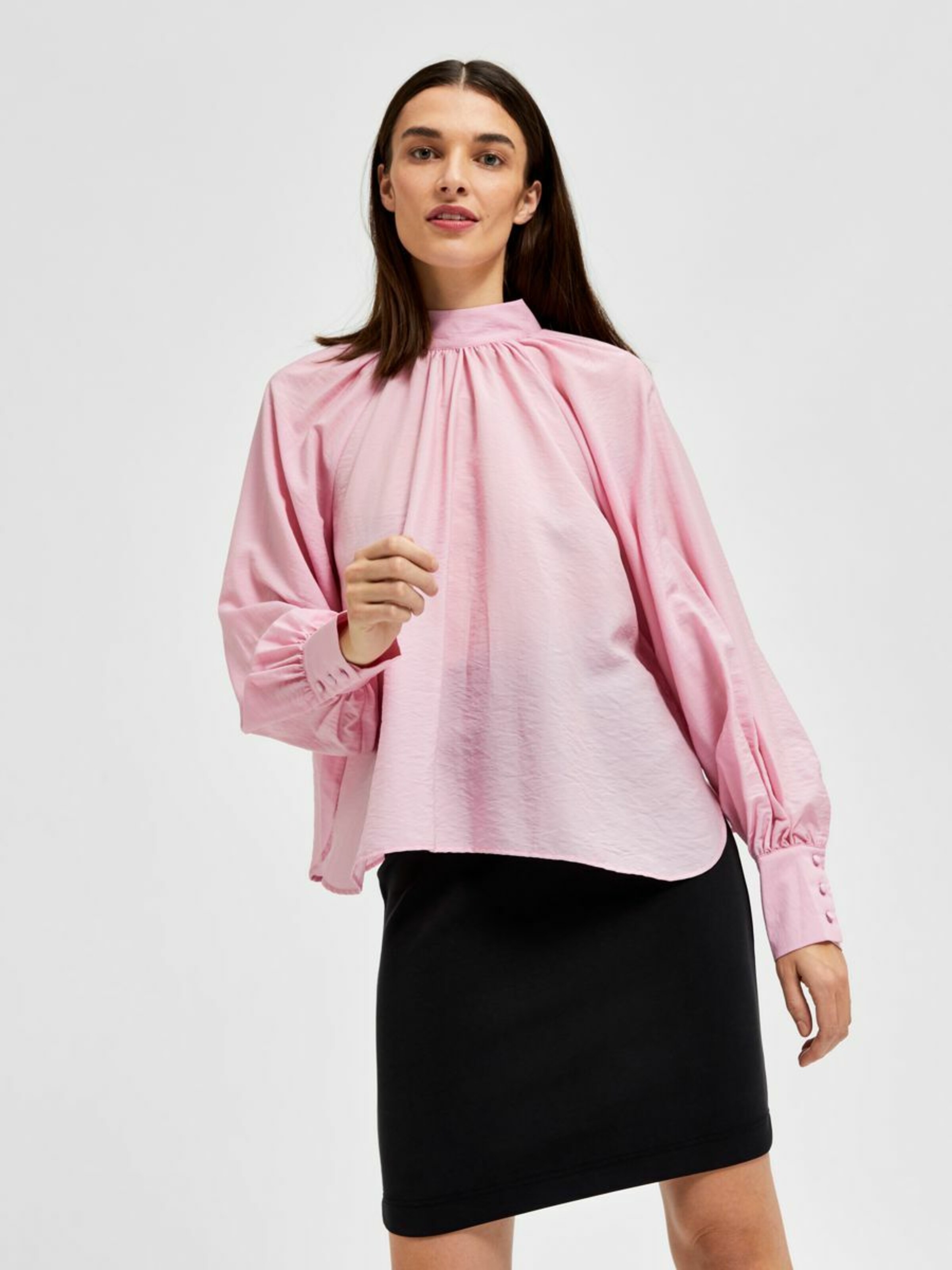 Frauen Große Größen SELECTED FEMME Bluse in Pink - UL07229