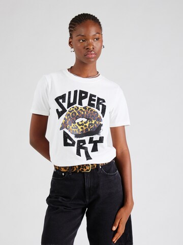 Superdry T-Shirt 'Lo-Fi Punk' in Weiß: predná strana