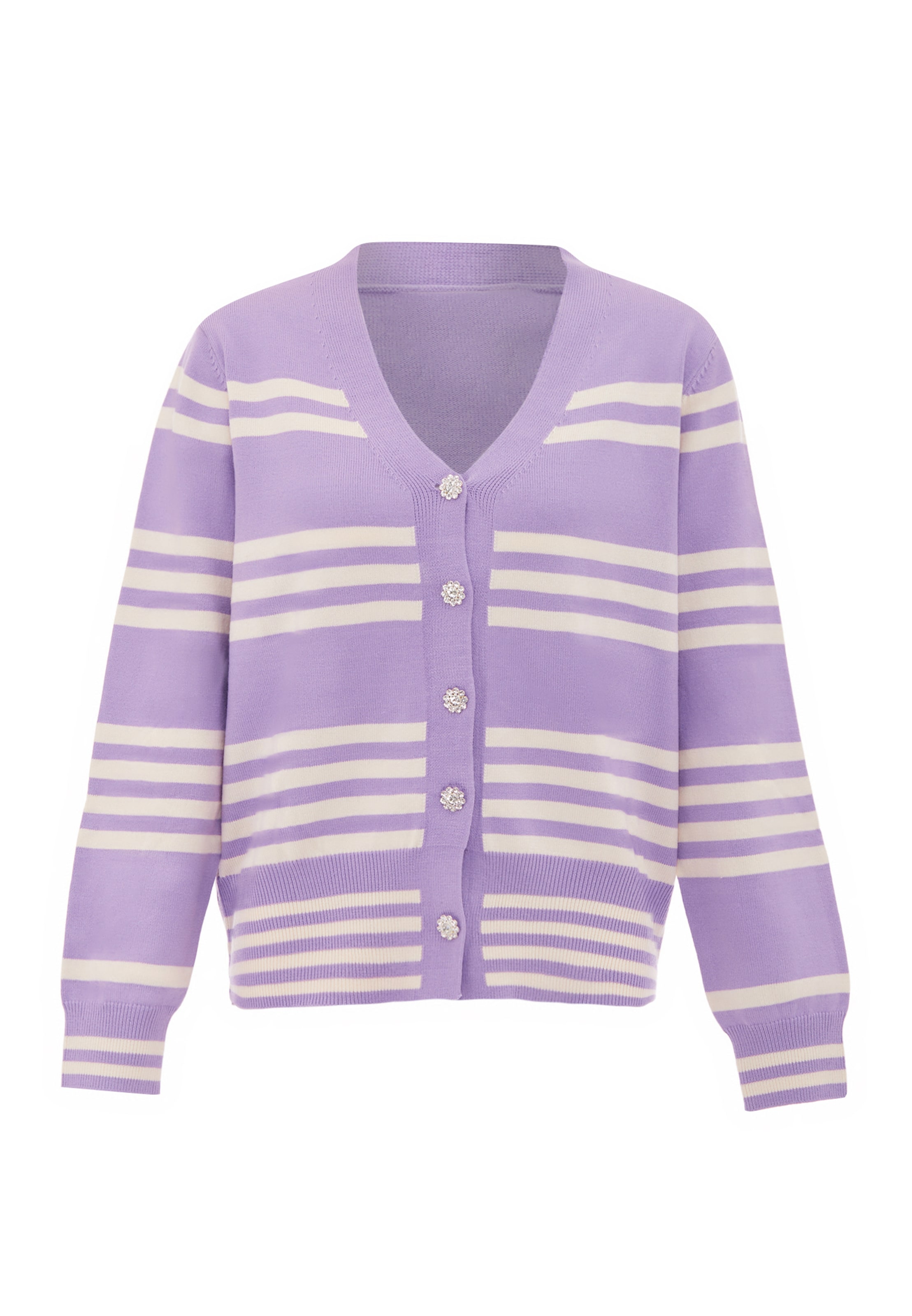 ZITHA Knit cardigan in Purple: front