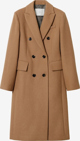 MANGO Between-Seasons Coat in Brown: front