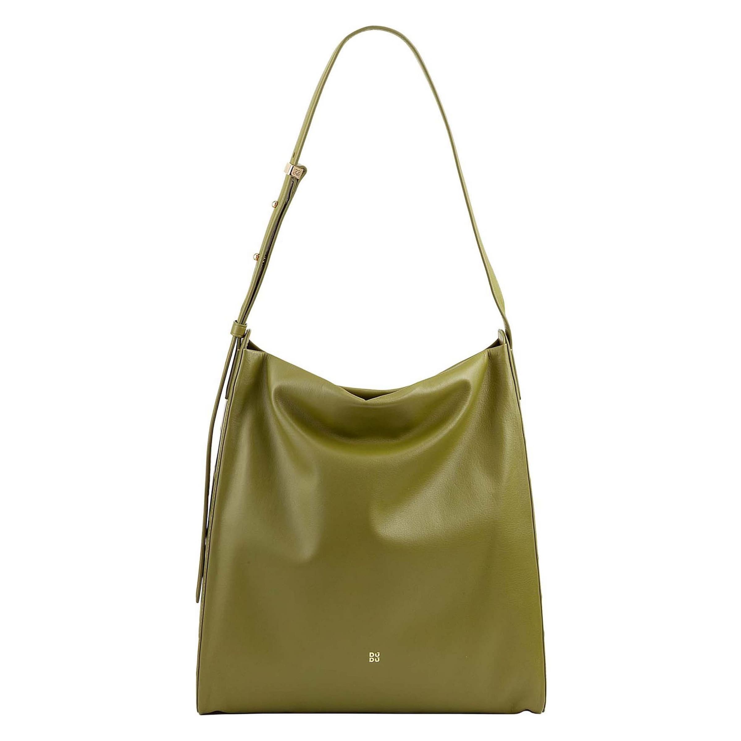 DuDu Schultertasche in Grün: Vorderseite