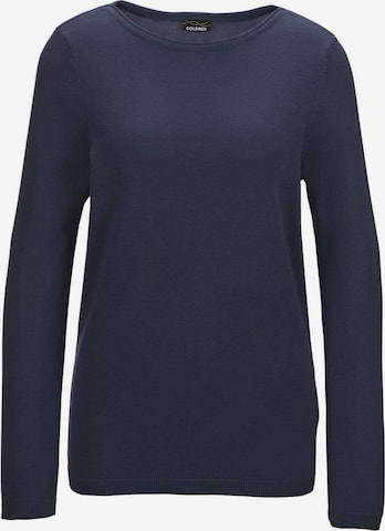 Goldner Pullover in Blau: Vorderseite