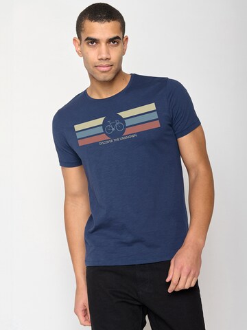 GREENBOMB T-Shirt 'Bike Discover' in Blau: Vorderseite