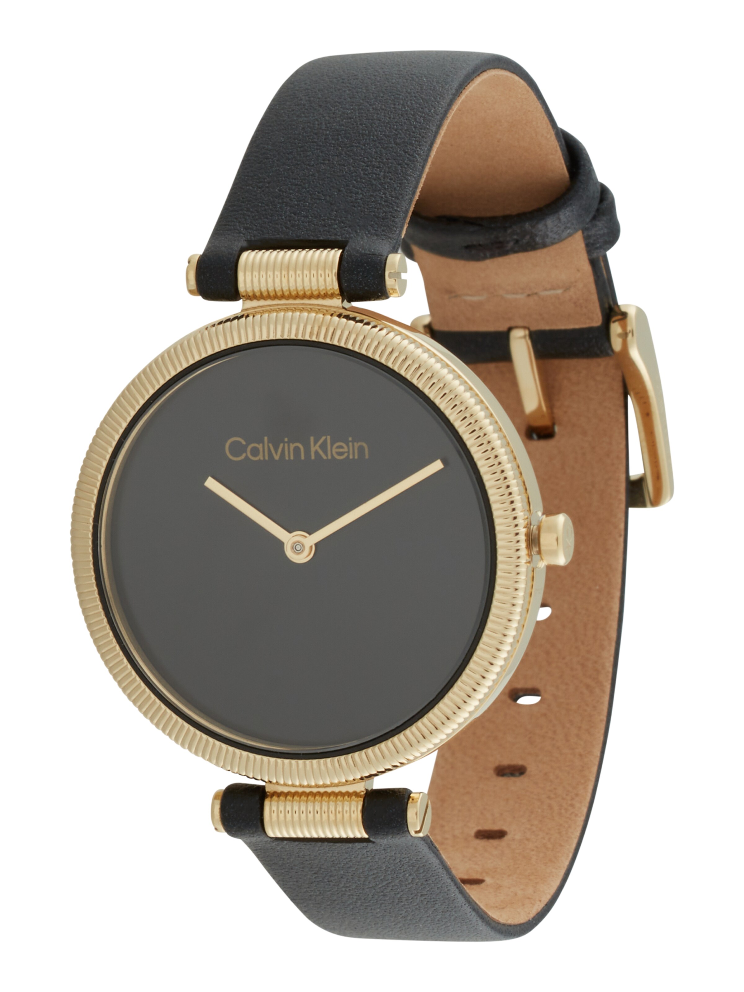 melns Calvin Klein Analogais pulkstenis 'GLEAM': no priekšpuses
