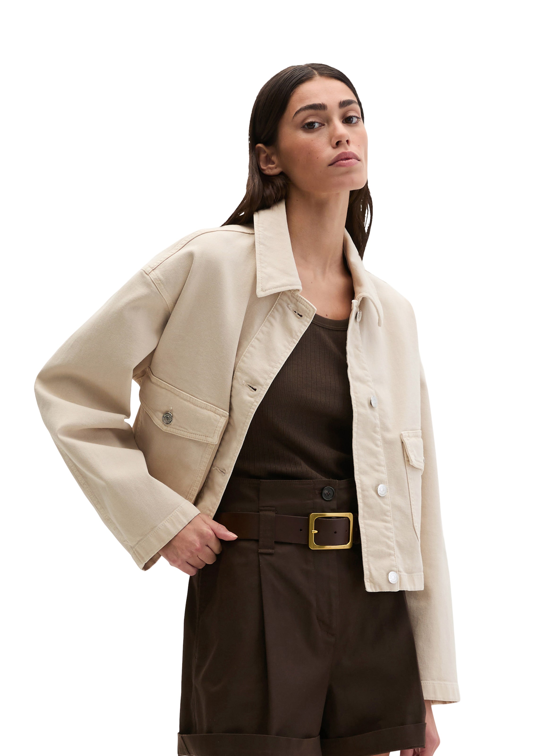 Marc O'Polo Tussenjas in Beige: voorkant