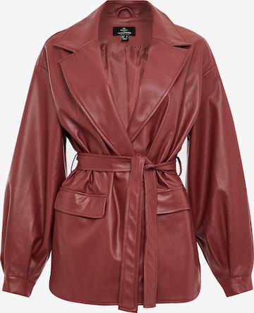 Threadbare Between-Season Jacket 'Coralie' in Red: front