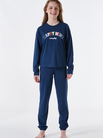 SCHIESSER Pajamas ' Nightwear ' in Blue: front