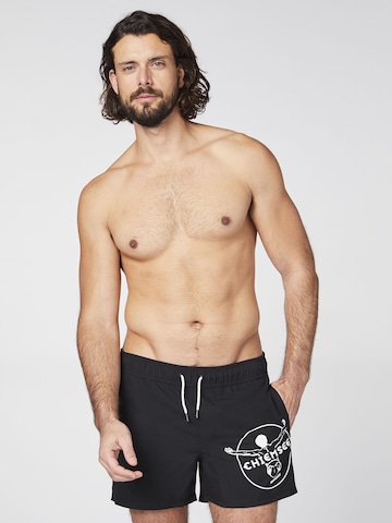 CHIEMSEE Regular Board Shorts in Black: front
