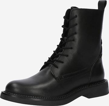 GEOX Lace-up boot 'D SERILDA G - VIT.LISCIO' in Black: front