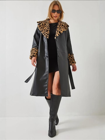 Manteau mi-saison Bianco Lucci en noir