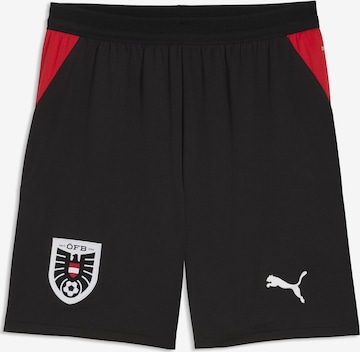 Regular Pantalon de sport 'Österreich 2026' PUMA en noir : devant