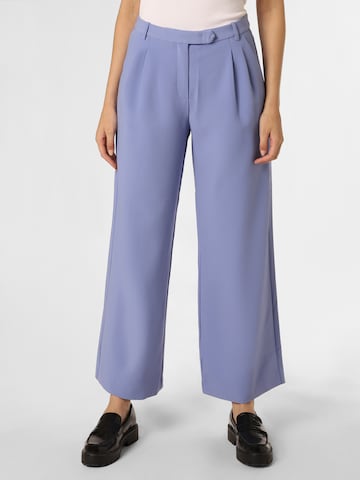 Designers Remix Wide leg Pleat-Front Pants 'Spencer ' in Purple: front