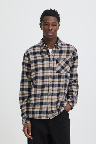 !Solid Regular fit Button Up Shirt 'SDSteve' in Blue: front