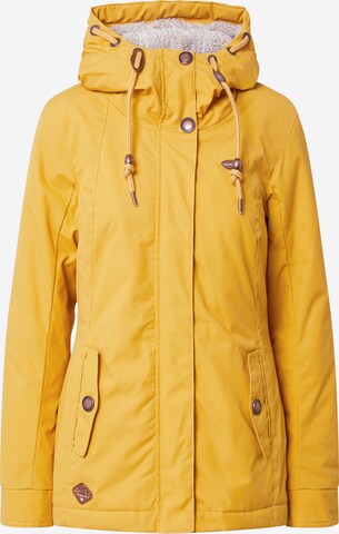 Ragwear Winter jacket 'Monade' in Yellow: front