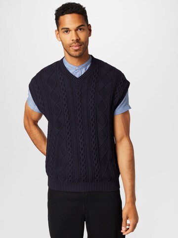 JACK & JONES Sweater Vest 'Blucarl' in Blue: front