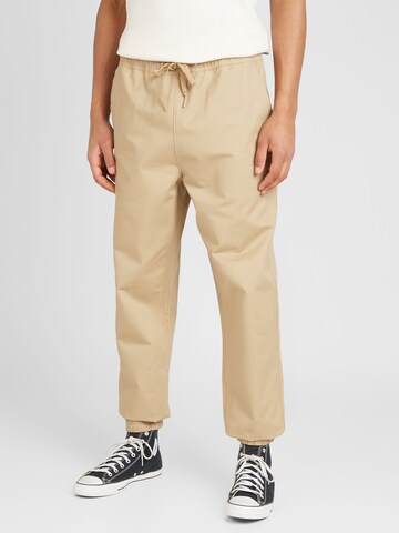 Effilé Pantalon CONVERSE en beige : devant