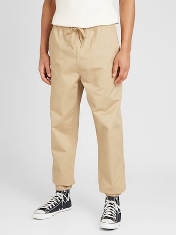 Effilé Pantalon CONVERSE en beige : devant