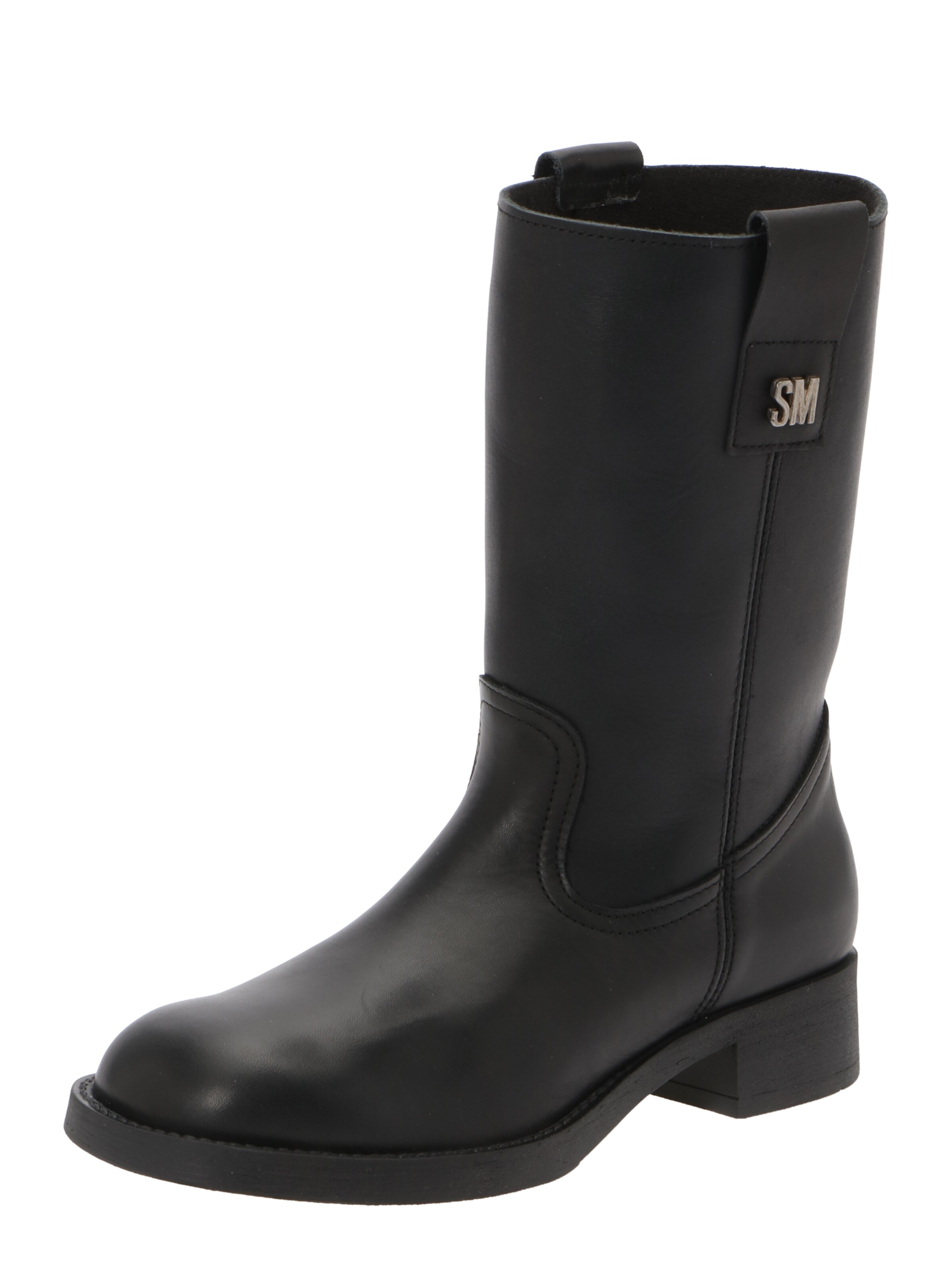 STEVE MADDEN Ботуши 'Zethy' в черно: отпред