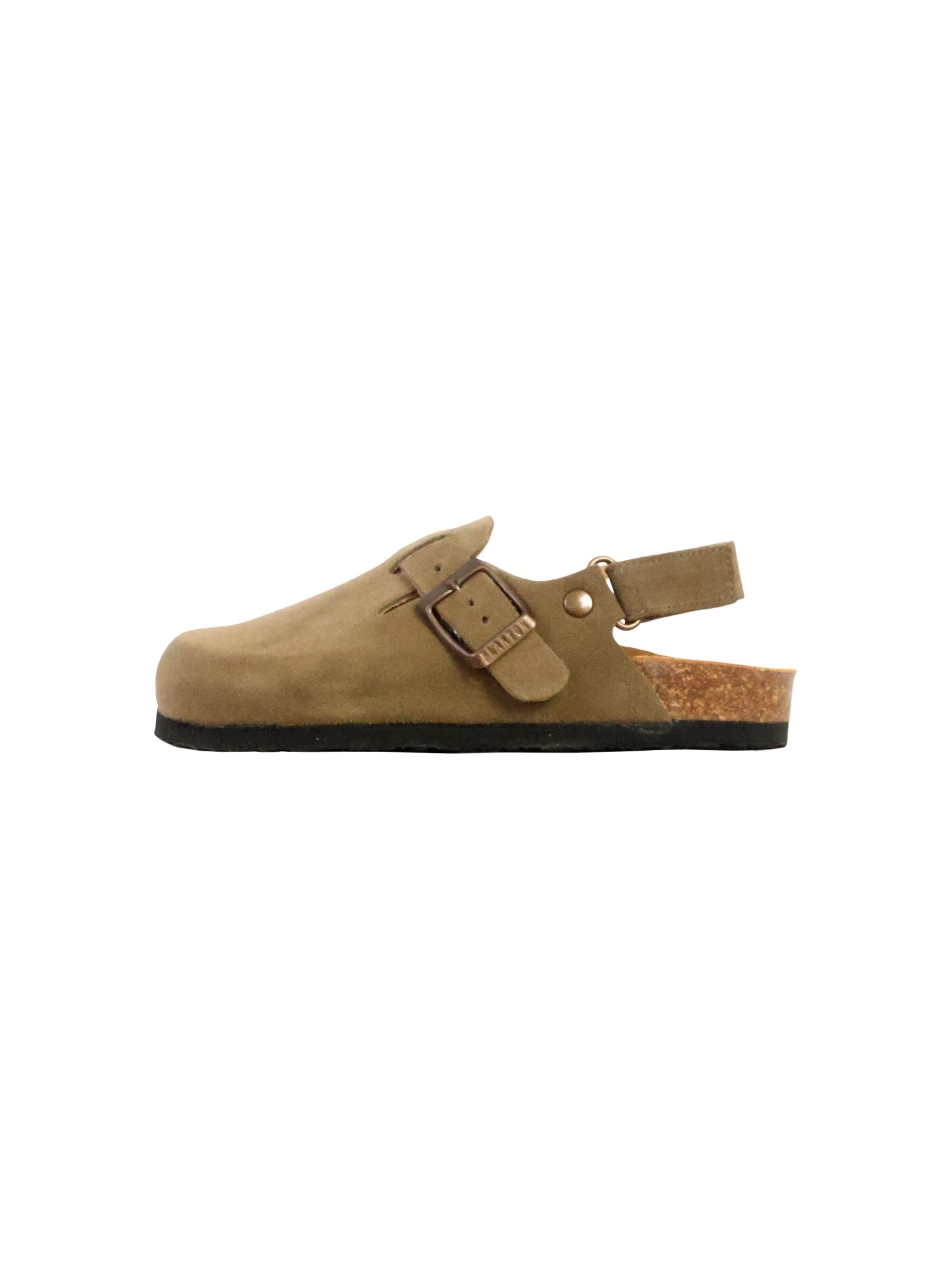 Xti Slipper 'Leder-Pantoletten für Kinder von Plakton Blogg' in Green: front