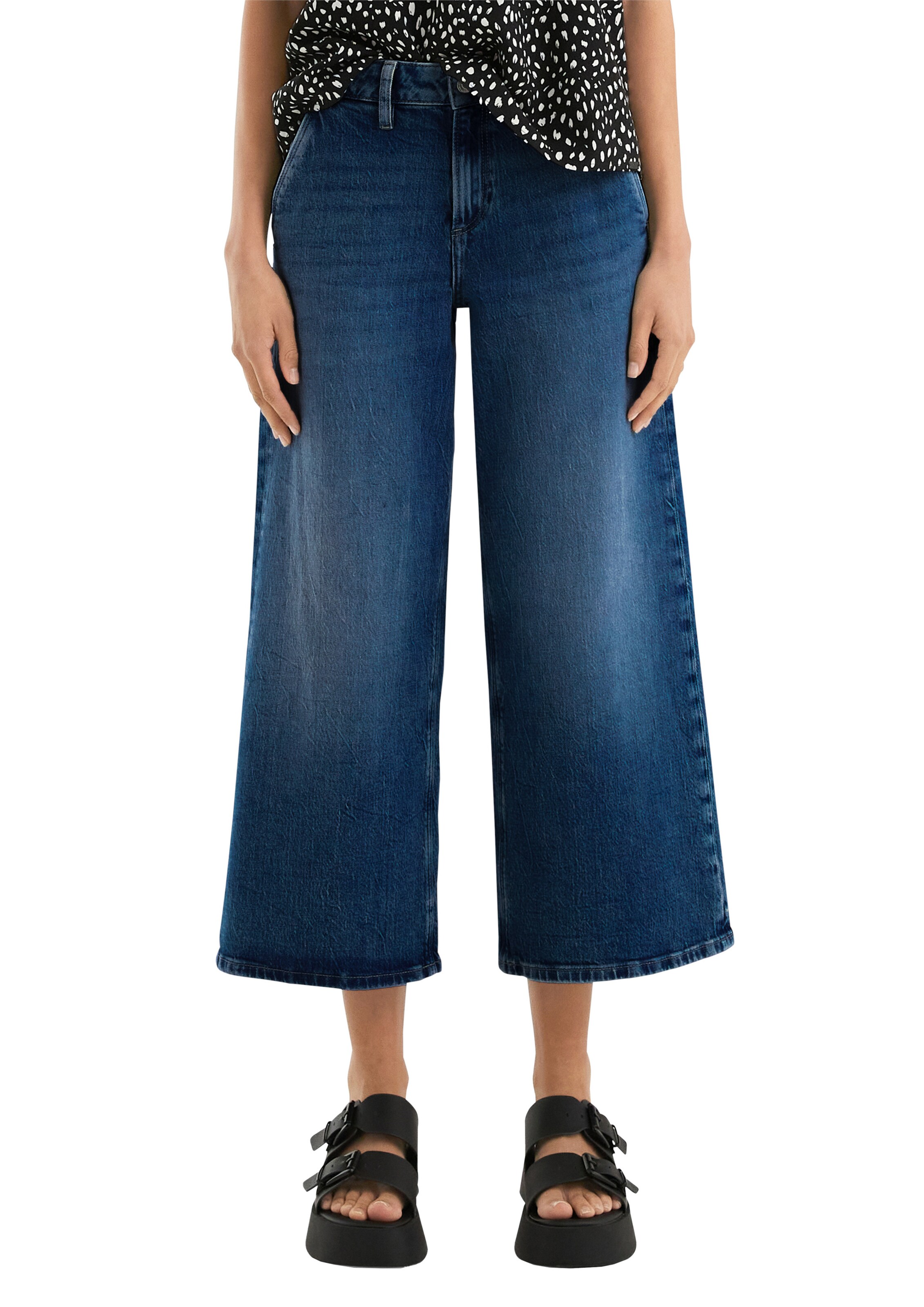 QS - Perna larga Calças de ganga em azul: frente