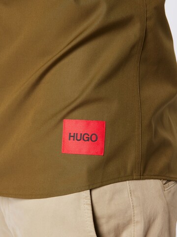 HUGO Red Slim Fit Hemd 'Ero3-W' in Grün