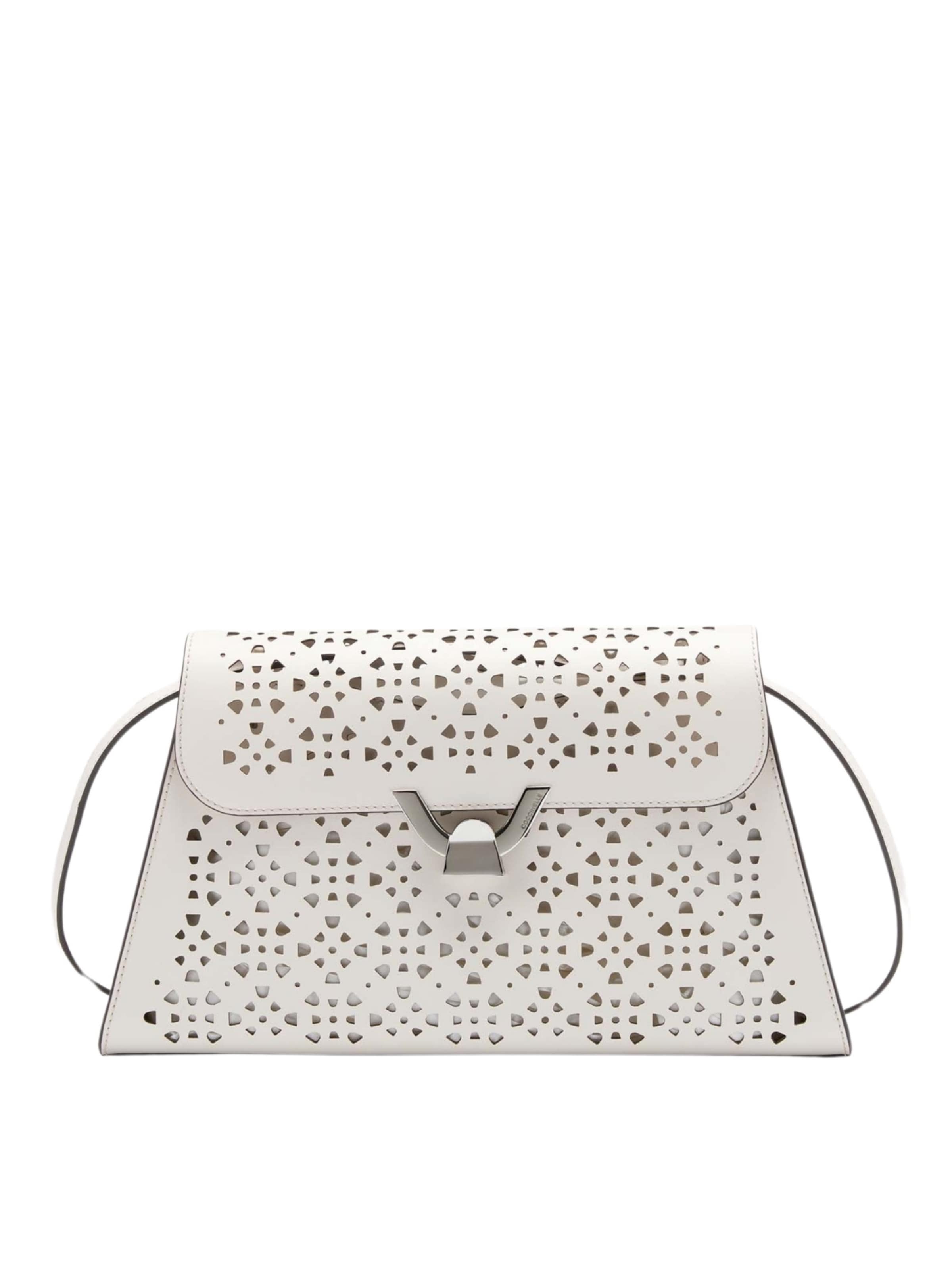 Coccinelle Shoulder Bag 'COCCINELLE DEW  MEDIUM' in White: front
