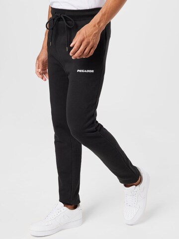Pegador Regular Pants in Black: front