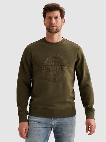 PME Legend Sweatshirt 'Sweatshirt with large artwork' in Groen: voorkant