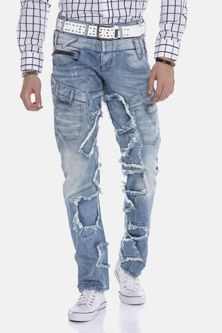 CIPO & BAXX Slimfit Jeans 'DENIM' in Blauw: voorkant