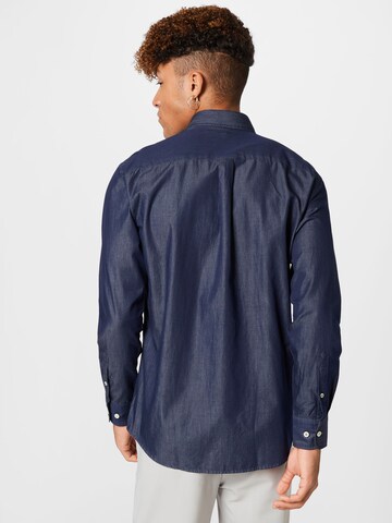 FYNCH-HATTON Regular fit Button Up Shirt in Blue