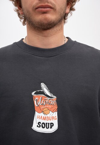 Cleptomanicx Sweatshirt 'Hamburg Soup' in Blue