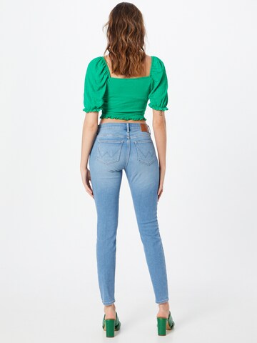 WRANGLER Skinny Džíny – modrá