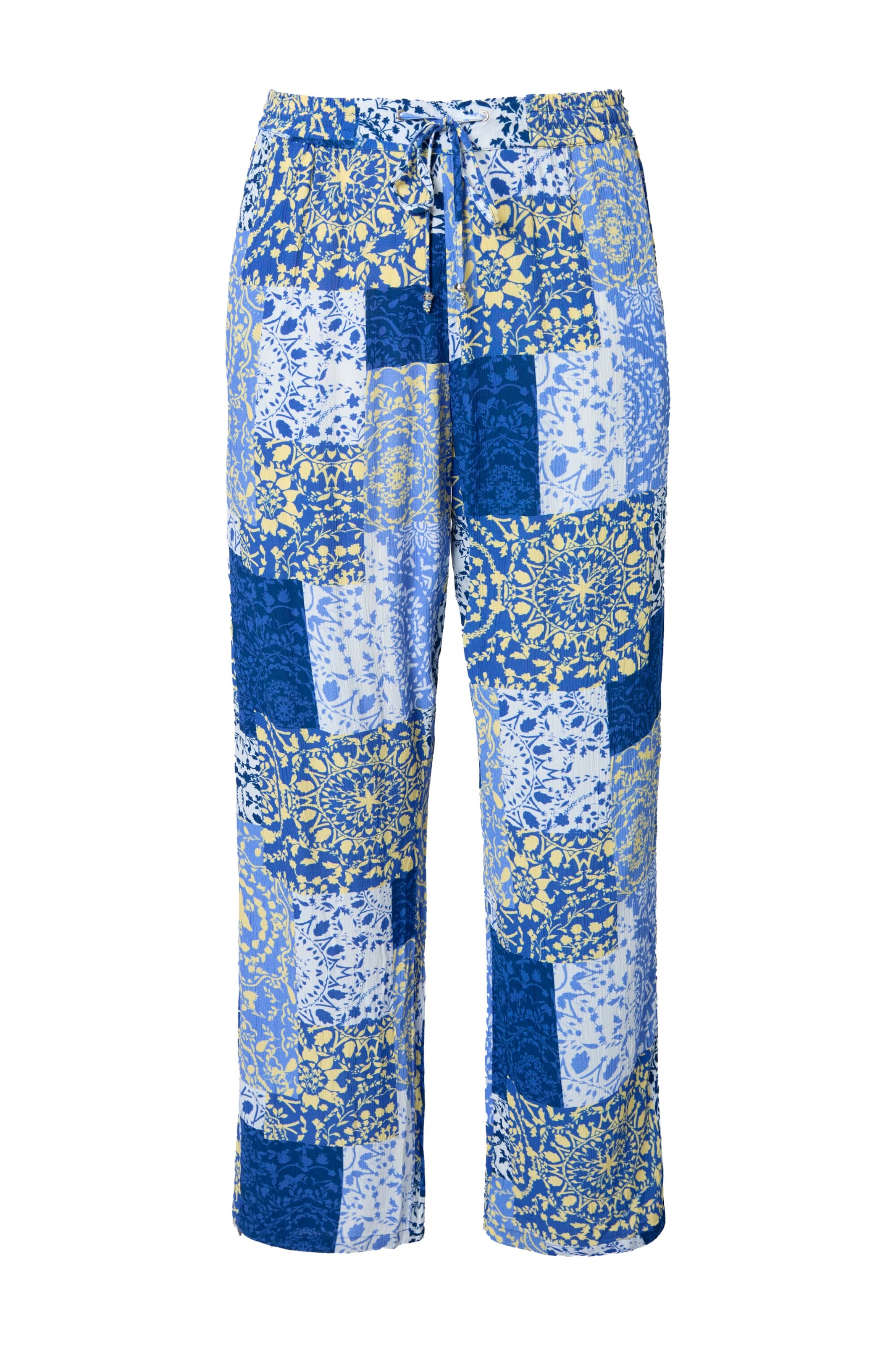 Ulla Popken Regular Broek in Blauw: voorkant