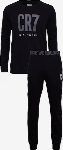 CR7 - Cristiano Ronaldo - Pijama comprido 'Homewear' em preto: frente