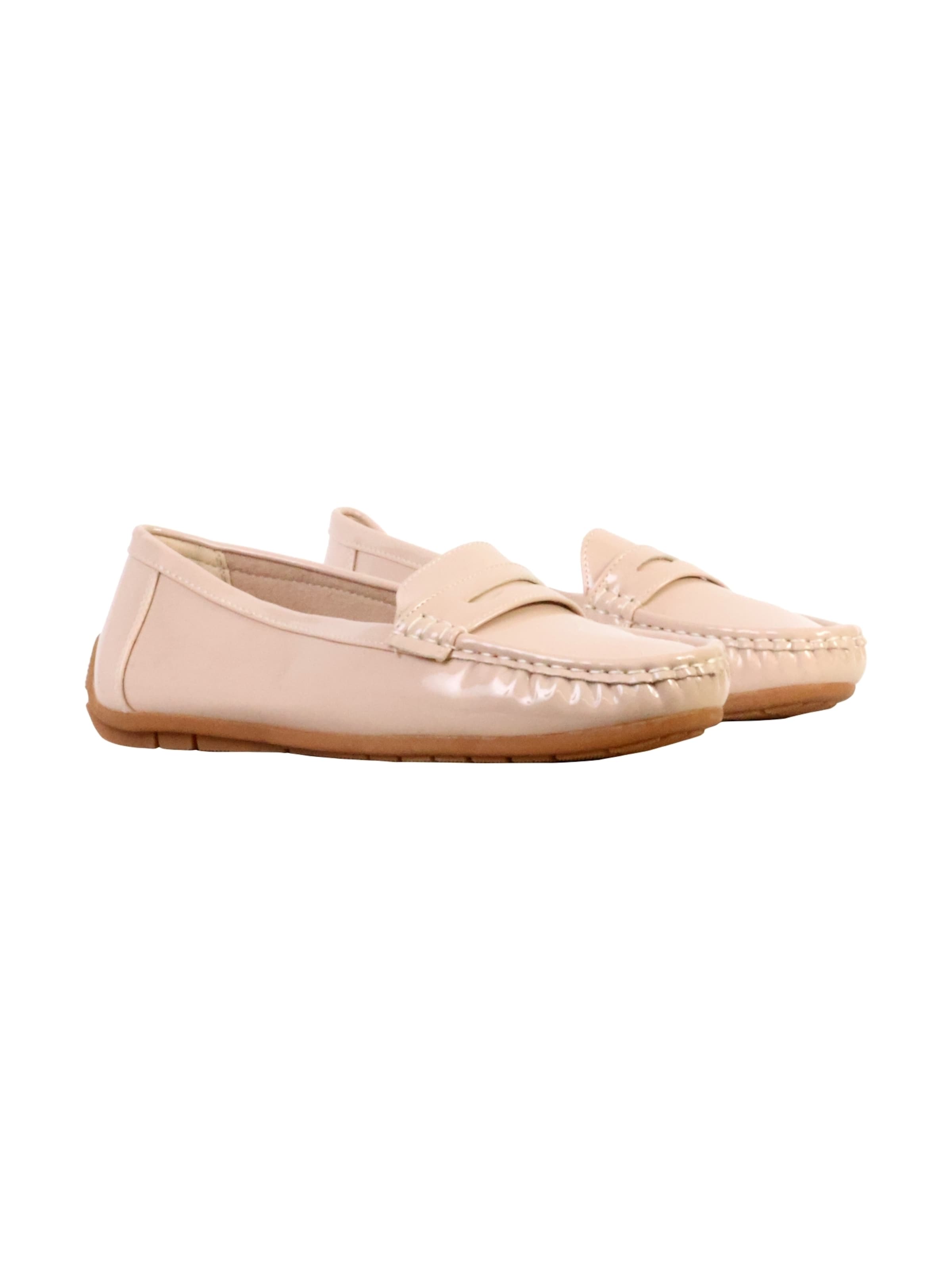 Slipper 'Mokassin zum Anziehen LBS' di Super Mode in beige