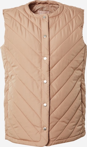 Soft Rebels Bodywarmer 'Revna' in Beige: voorkant