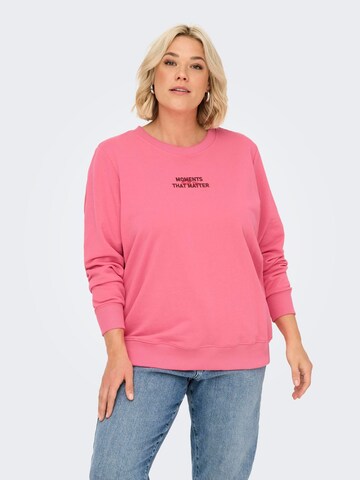 ONLY Carmakoma Sweatshirt 'CARPOPPY' i pink: forside