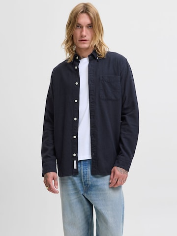 JACK & JONES - Ajuste regular Camisa en azul: frente