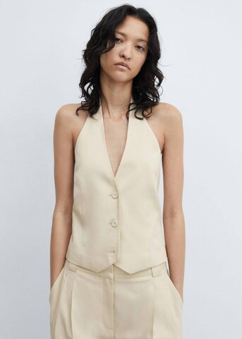 MANGO Vest 'Merida' in Beige: front