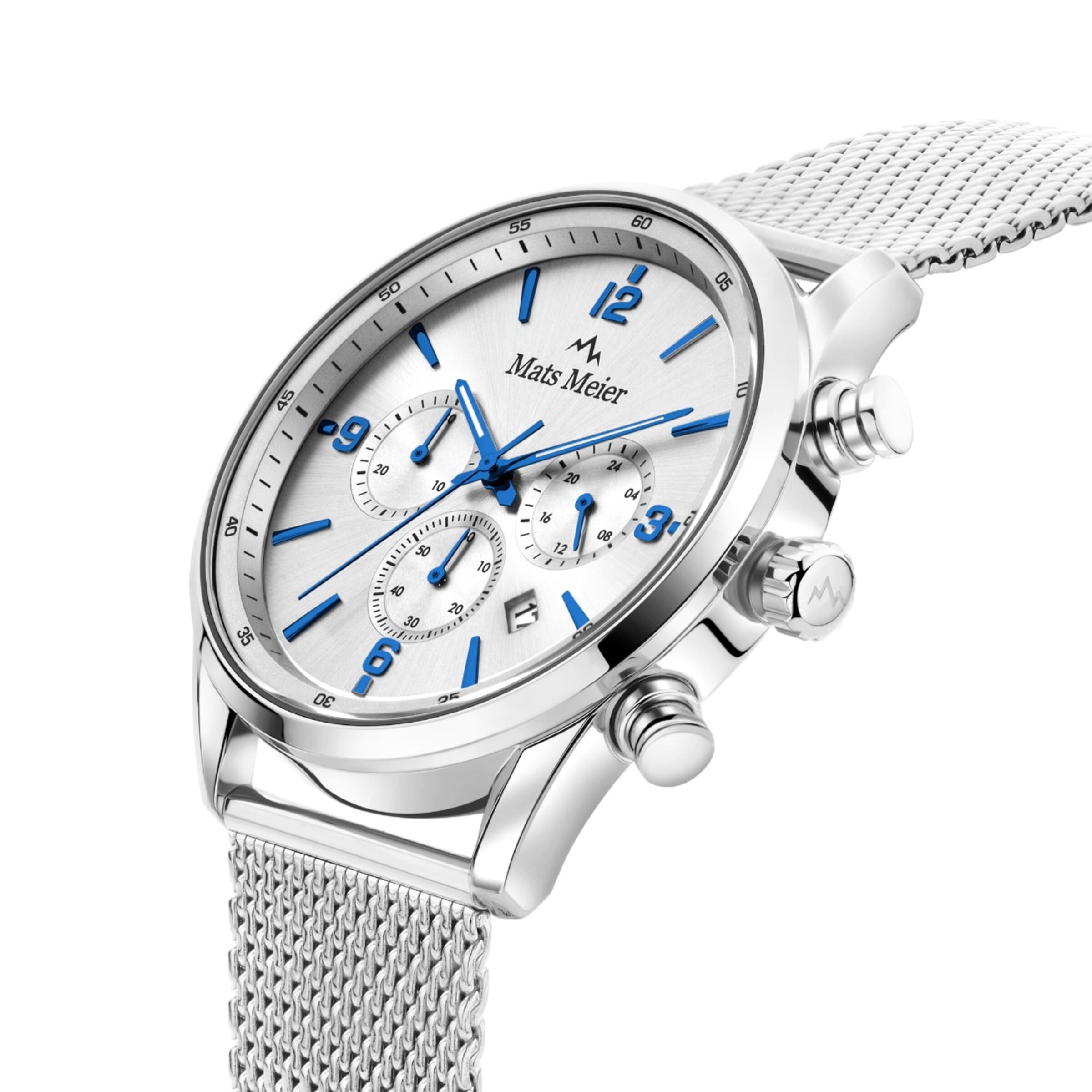 Mats Meier Analoguhr in Silber