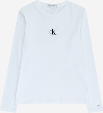 T-Shirt Calvin Klein Jeans en blanc : devant