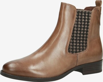 CAPRICE Chelsea Boots in Brown: front