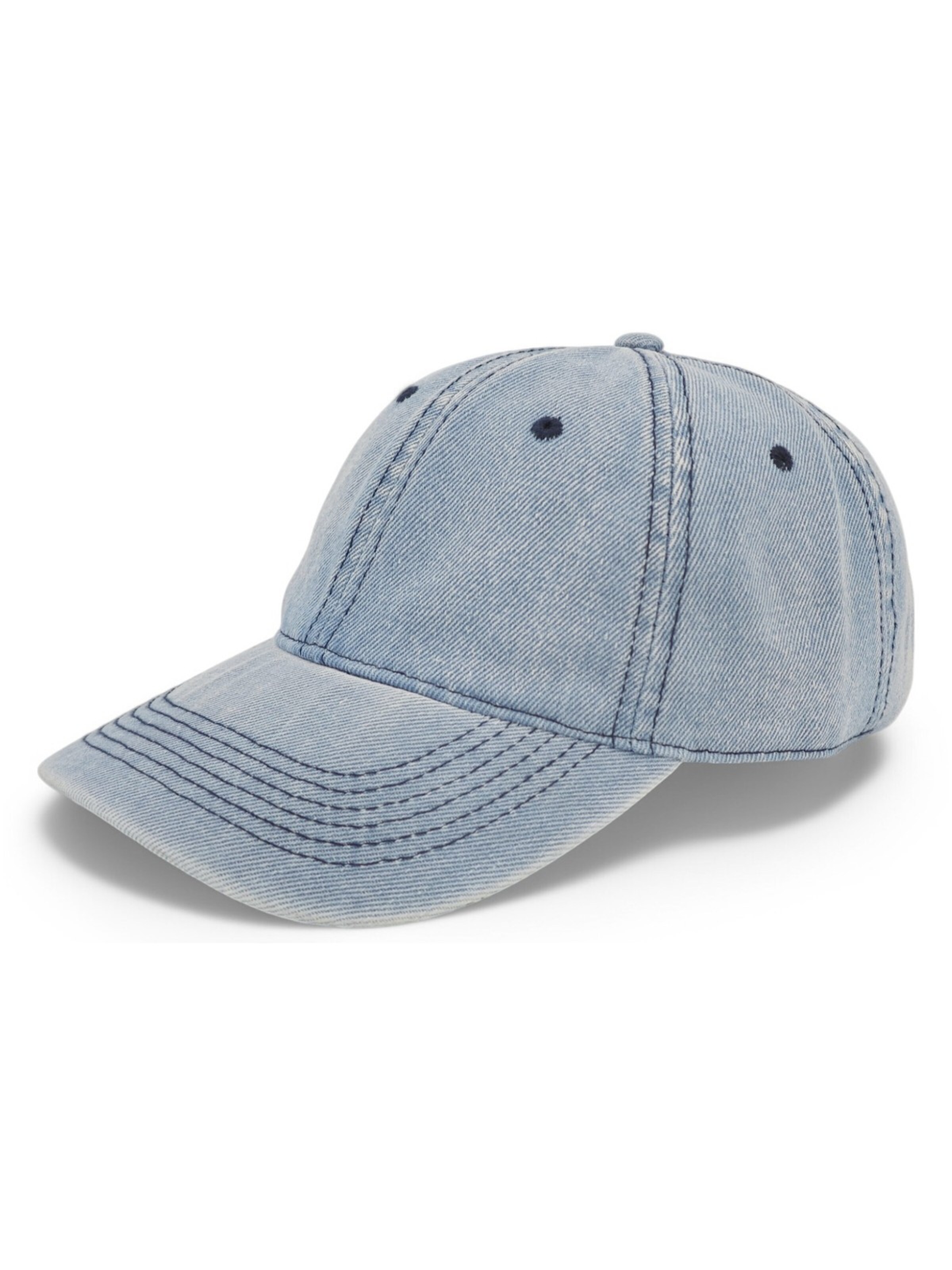styleBREAKER Cap 'Jeans Baseball Cap' in Blue: front