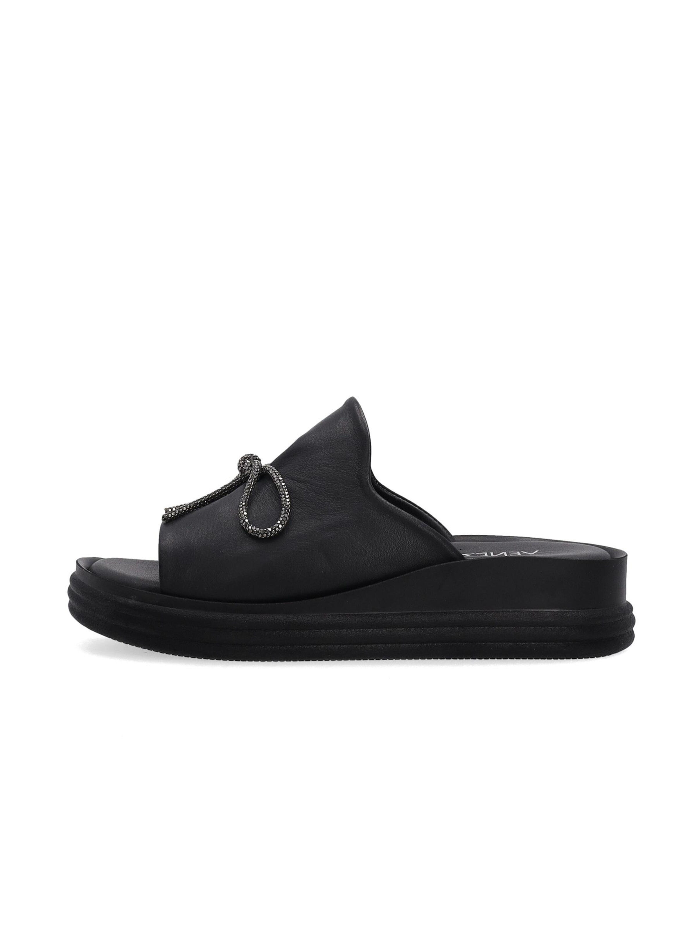 VENEZIA Pantolette‌‌‌‌‌ in Schwarz: Vorderseite